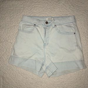 Light wash shorts